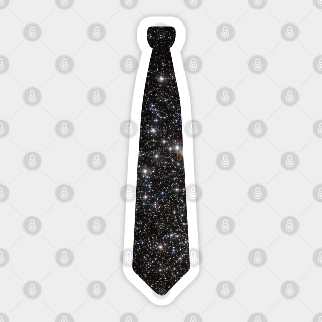 Tie - Black space Sticker by helengarvey